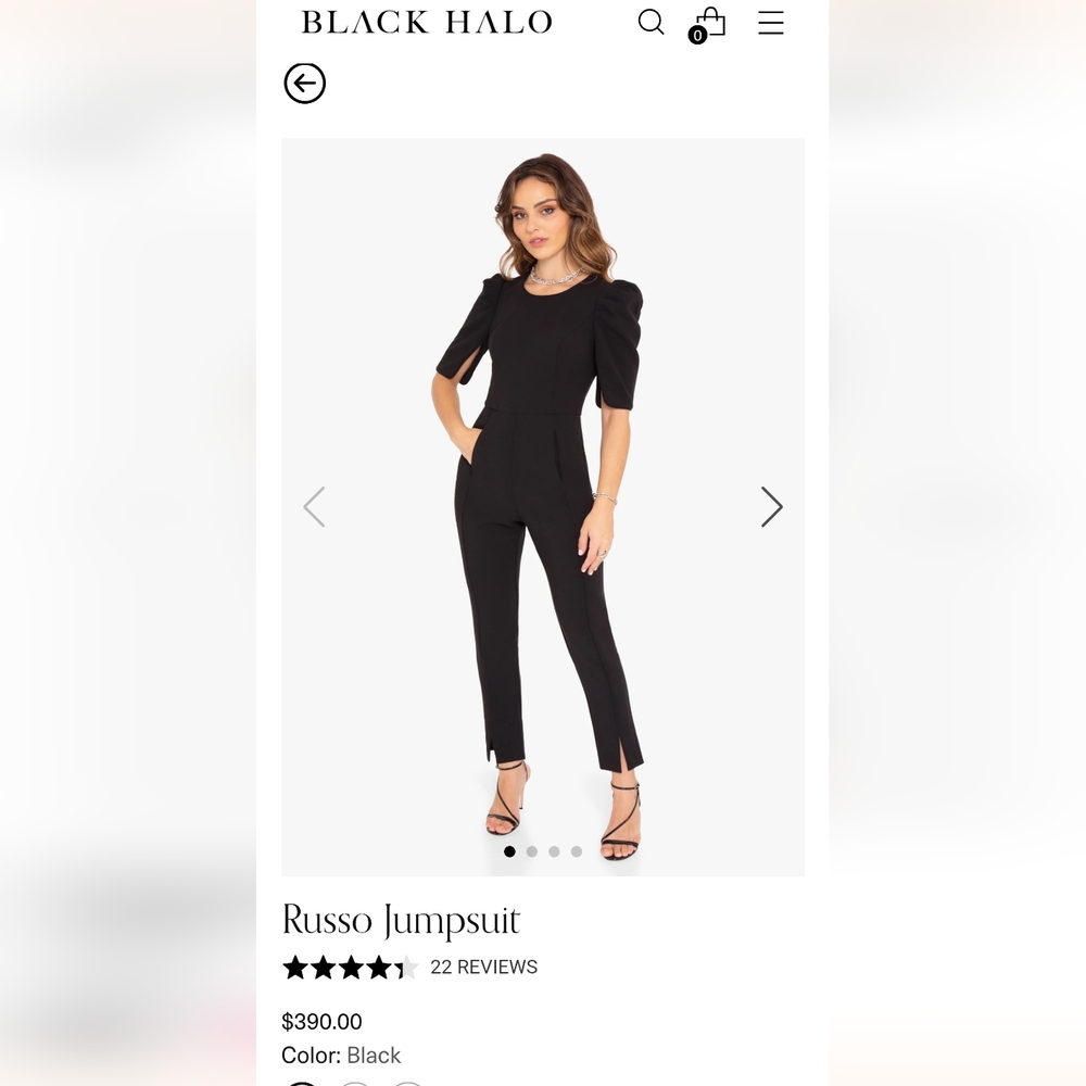 Black Halo black Russo jumpsuit size 10